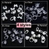 50 PCS per pack Nail Art Butterfly And Rose Ring Style Tips For Color Display-3