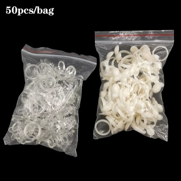 50 PCS per pack Nail Art Butterfly And Rose Ring Style Tips For Color Display-8