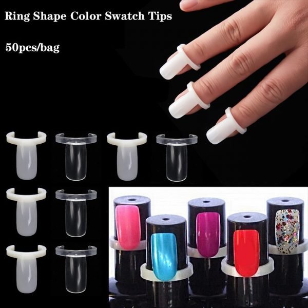 50 PCS per pack Nail Art Ring Style Tips For Color Display-1