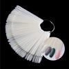 50PCS per Set Oval Nail Tips Fan Shaped Color Display Card Practice Sticks