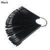 50PCS per Set Oval Nail Tips Fan Shaped Color Display Card Practice Sticks-10