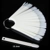 50PCS per Set Oval Nail Tips Fan Shaped Color Display Card Practice Sticks-2