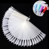 50Pcs per Set Fan Shaped French False Nail Art Tips Gel Polish Display
