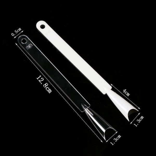 50Pcs per Set Fan Shaped French False Nail Art Tips Gel Polish Display-3