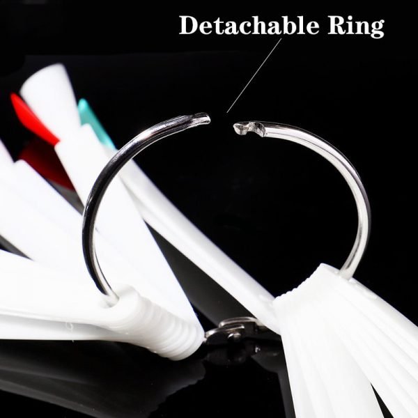 50Pcs per Set Fan Shaped French False Nail Art Tips Gel Polish Display-4