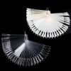 50Pcs per Set Fan Shaped French False Nail Art Tips Gel Polish Display-5