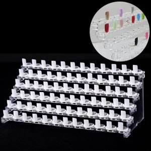 Detachable 6 Layers Nail Gel Polish Color Display Stand With 72 Nail Tips Set