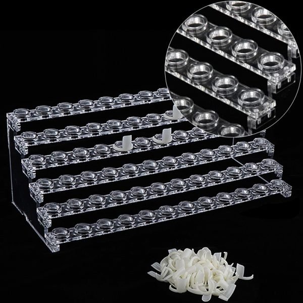 Detachable 6 Layers Nail Gel Polish Color Display Stand With 72 Nail Tips Set-5