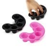 Five Holes Moon Shape Manicure Care Nail Soaking off Bowl-5