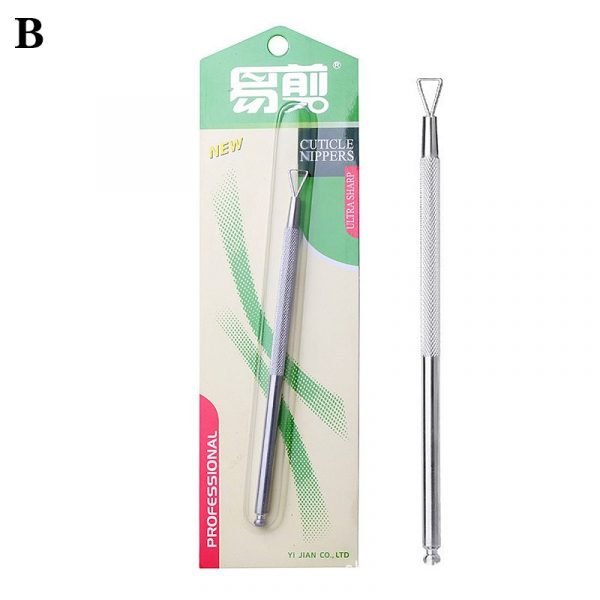 Gel Polish Remover Tools Triangle Head Stainless Steel Nail Cuticle Pusher-9