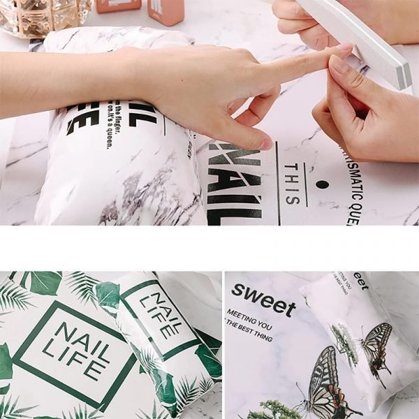 Ins Style Soft PU Leather Nail Art Hand Rest Cushion And Mat Pad Set-2