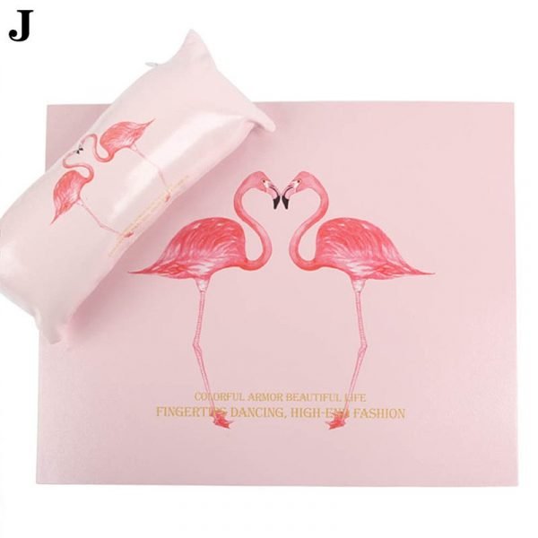 Ins Style Soft PU Leather Nail Art Hand Rest Cushion And Mat Pad Set-J