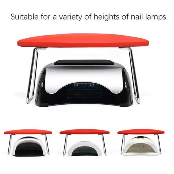 Microfiber Leather Nail Cushion Pillow With Two Holders-7