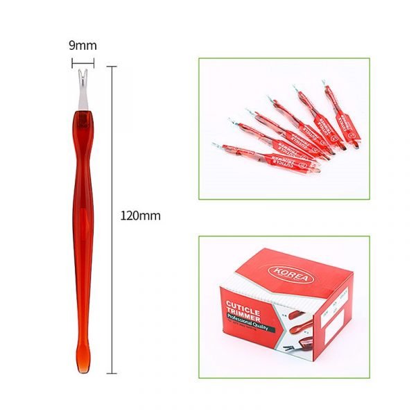 Professional Quality Plastic Dead skin pusher cuticle trimmer-6