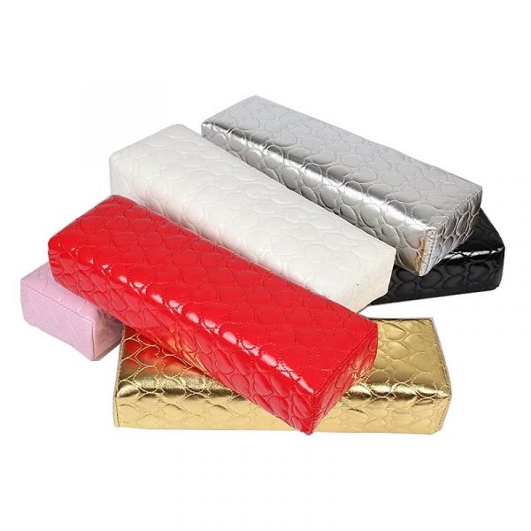 Rectangle PU Leather Manicure Cushion Pillow Arm Rest Holder With Sponge Inside-3
