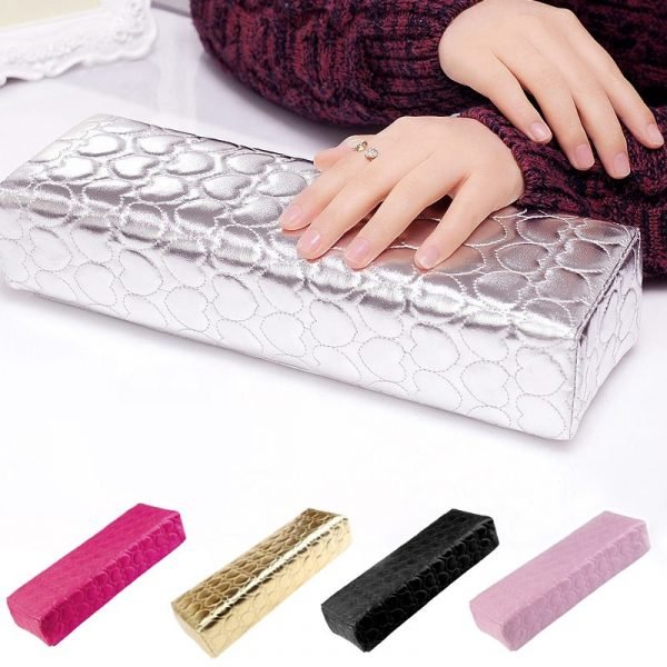 Rectangle PU Leather Manicure Cushion Pillow Arm Rest Holder With Sponge Inside