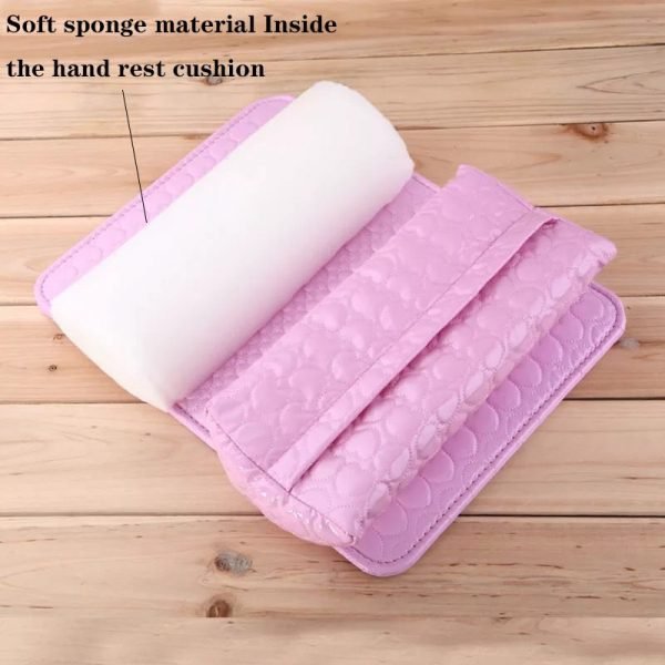 Stylish Fashion Nail Art Sponge Hand Rest Cushion And Soft PU Leather Mat Pad Set-4