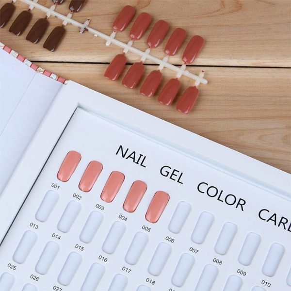 120 Colors Flower And Stripe Pattern Nail Gel Polish Color Display Card Book-12