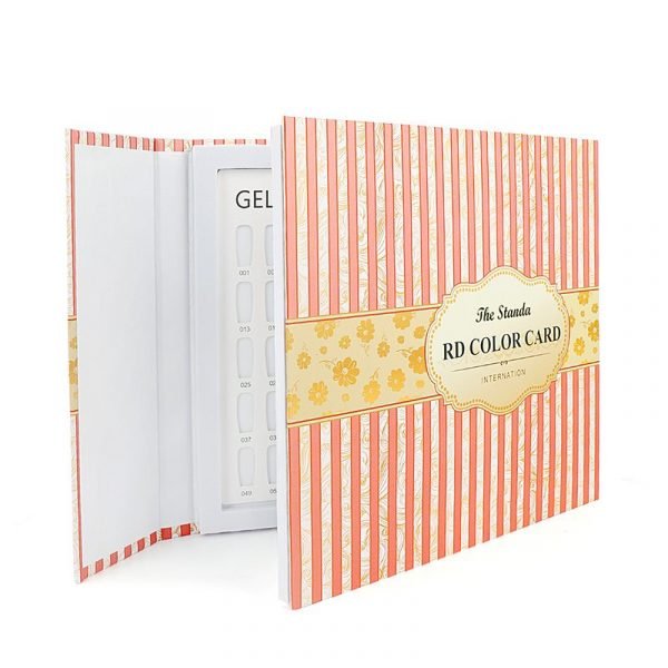 120 Colors Flower And Stripe Pattern Nail Gel Polish Color Display Card Book-2