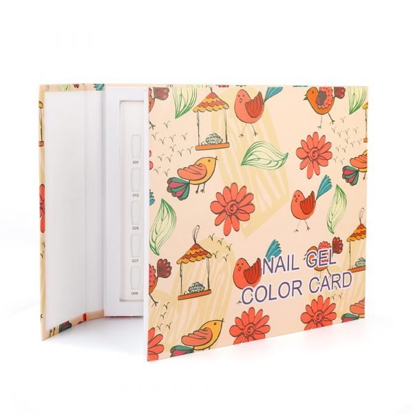 120 Colors Rose And Birds Pattern Nail Gel Polish Color Display Card Book-1