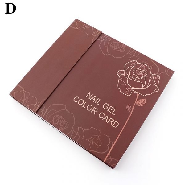 120 Colors Rose And Birds Pattern Nail Gel Polish Color Display Card Book-11