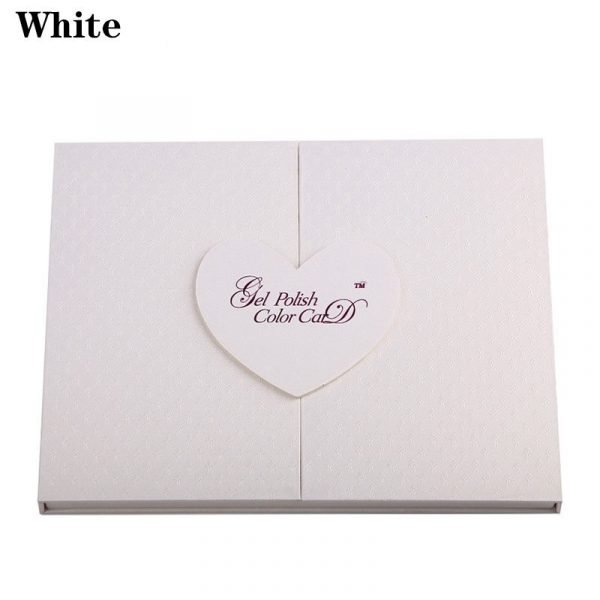 126 Colors Embedded Style Heart Design Nail Art Color Chart Display Book-11