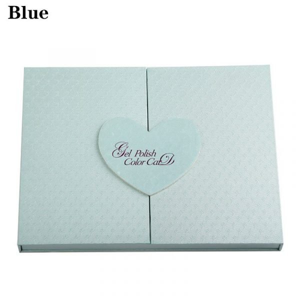 126 Colors Embedded Style Heart Design Nail Art Color Chart Display Book-12