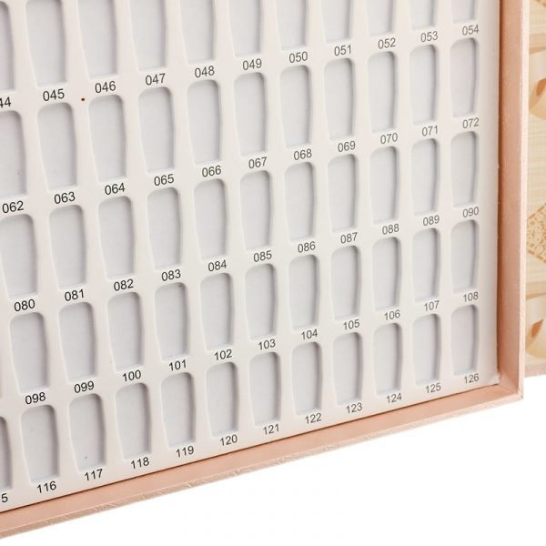 126 Colors Embedded Style Heart Design Nail Art Color Chart Display Book-6