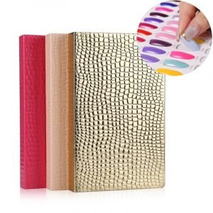 160 Colors Embedded Style Alligator Pattern Delicate PU Leather Nail Art Color Chart Display Book