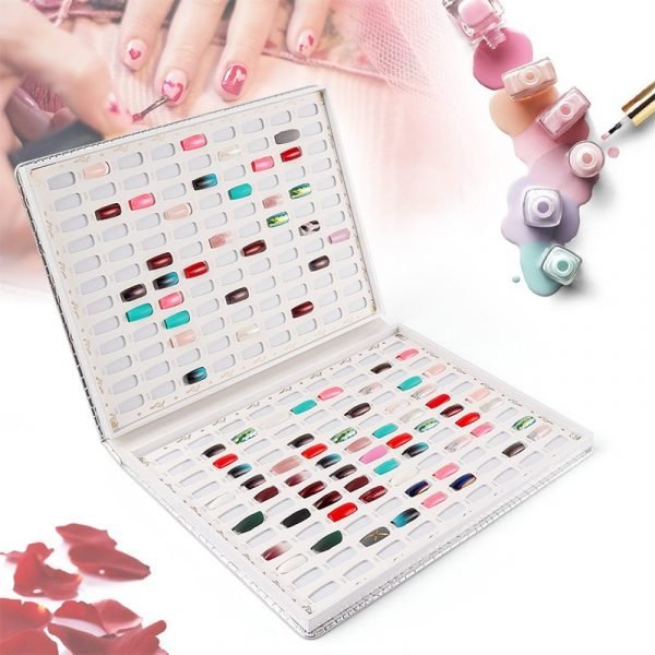 216 Colors Embedded Style Alligator Pattern Delicate PU Leather Nail Art Color Chart Display Book-1