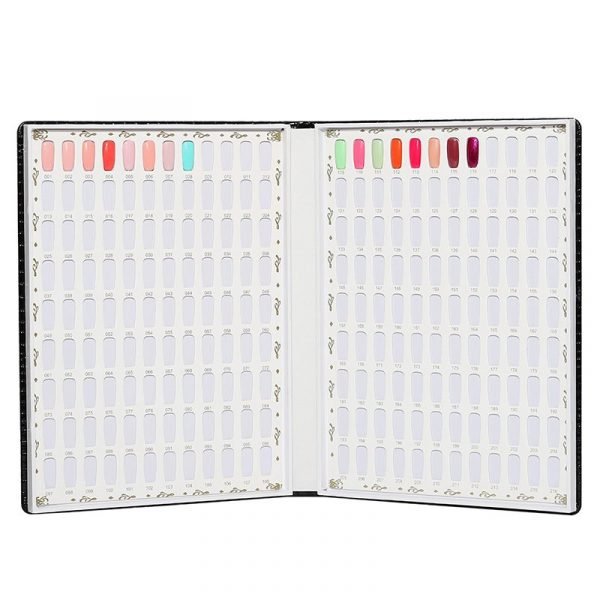 216 Colors Embedded Style Alligator Pattern Delicate PU Leather Nail Art Color Chart Display Book-2