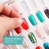 216 Colors Embedded Style Alligator Pattern Delicate PU Leather Nail Art Color Chart Display Book-5
