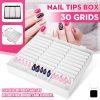 30 Grids Nail Gel Polish Color Display Tips Storage Box
