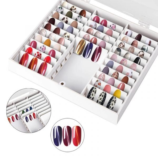 30 Grids Nail Gel Polish Color Display Tips Storage Box-9