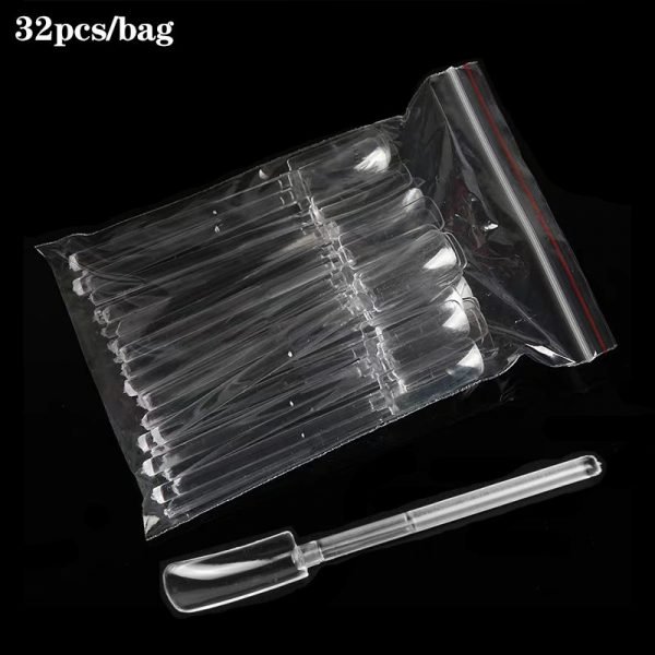 32PCS per PACK Clear Nail Art Salon Color Display Stand Sticks-5