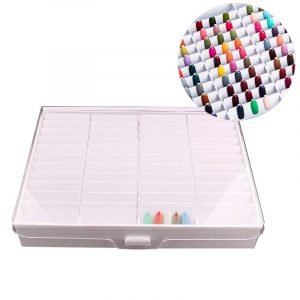 44 Grids Nail Gel Polish Color Display Tips Storage Box With Clasp Style Cover-1