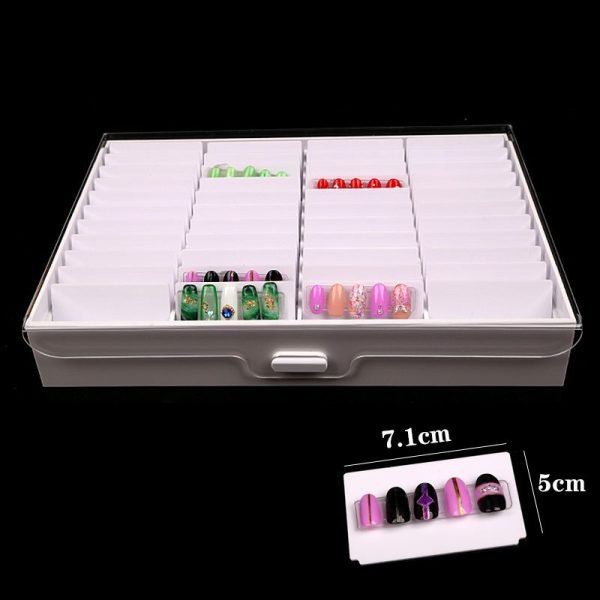 44 Grids Nail Gel Polish Color Display Tips Storage Box With Clasp Style Cover-4