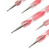 5Pcs per Set 2 Way Pink Acrylic Handle Dotting Marbleizing Pen Tool Set-2