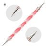 5Pcs per Set 2 Way Pink Acrylic Handle Dotting Marbleizing Pen Tool Set-5