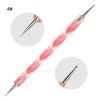 5Pcs per Set 2 Way Pink Acrylic Handle Dotting Marbleizing Pen Tool Set-6
