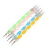 5Pcs per Set 2 Way Spiral Pattern Acrylic Handle Dotting Marbleizing Pen Tool Set