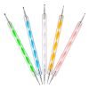 5Pcs per Set 2 Way Spiral Pattern Acrylic Handle Dotting Marbleizing Pen Tool Set-2