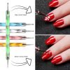 5Pcs per Set 2 Way Spiral Pattern Acrylic Handle Dotting Marbleizing Pen Tool Set-5