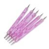 5Pcs per Set 2 Way Spray Pattern Acrylic Handle Dotting Marbleizing Pen Tool Set