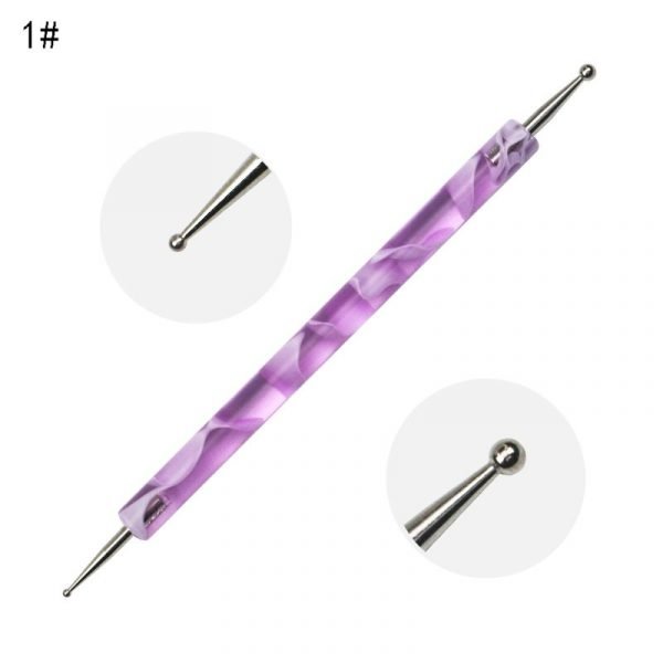 5Pcs per Set 2 Way Spray Pattern Acrylic Handle Dotting Marbleizing Pen Tool Set-3