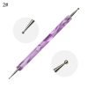 5Pcs per Set 2 Way Spray Pattern Acrylic Handle Dotting Marbleizing Pen Tool Set-4