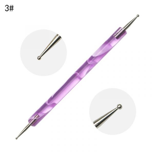 5Pcs per Set 2 Way Spray Pattern Acrylic Handle Dotting Marbleizing Pen Tool Set-5