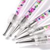 5pcs per set Acrylic Handle With Pearl Ball Inside 2 Way Marbleizing Dotting Pen Set-2
