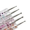 5pcs per set Glitter Chips Design Acrylic Handle 2 Way Marbleizing Dotting Pen Set-2