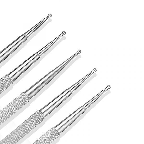 5pcs per set Stainless Steel Handle 2 Way Marbleizing Dotting Pen Set-4